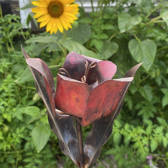 414-You Are Intriguing ❤️ Handcrafted Metal Rose - Picture 7 of 8